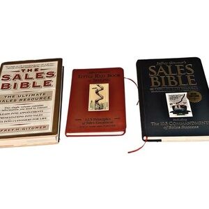 THE SALES BIBLE SALES BOOKS Set 3 Little Red Book of Selling Hard Fabric Cover